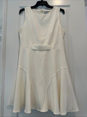 Chloe Dao Ivory Sleeveless Fit-and-Flare Dress